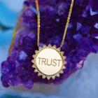Logan Hollowell - Gold And Diamond Trust The Universe Sunshine Necklace