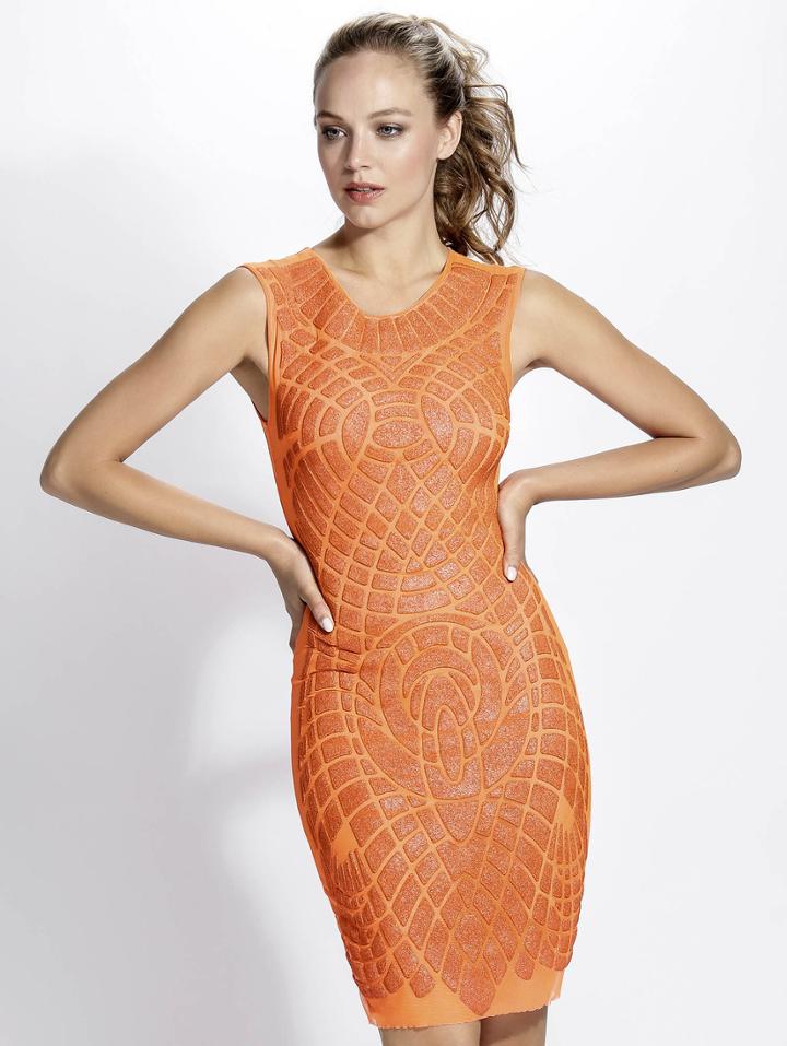 Baccio Couture - Cleopatra Mesh Painted Short Dress