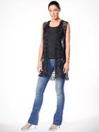 Soulmates - C21l Long Silk Crochet Vest