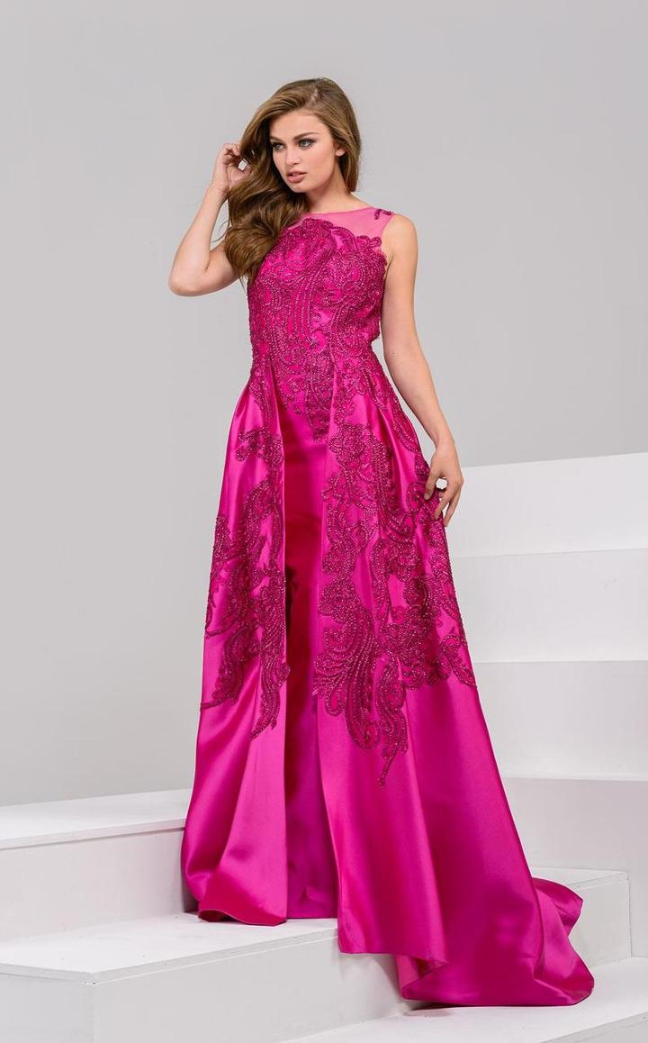 Jovani - 37540 Embellished Sleeveless A Line Evening Gown