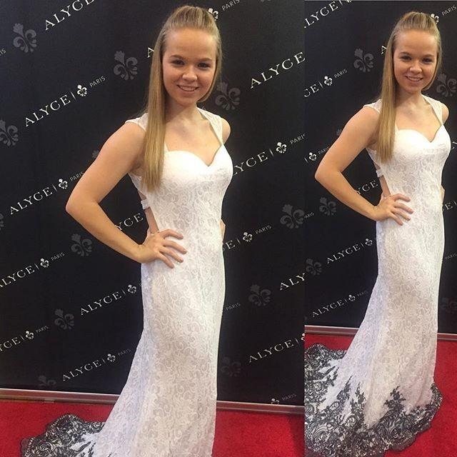 Alyce Paris - 1109 Dress In White Black