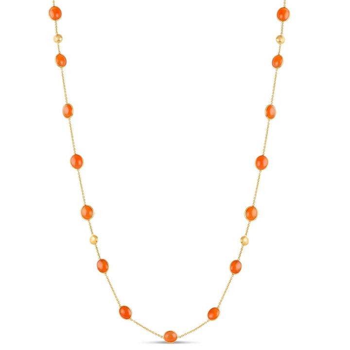 Tresor Collection - 18k Yellow Gold Long Lente Necklace With Citrine