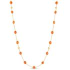 Tresor Collection - 18k Yellow Gold Long Lente Necklace With Citrine
