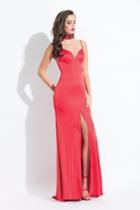 Rachel Allan - 6033 Fitted Sweetheart Gown With Slit