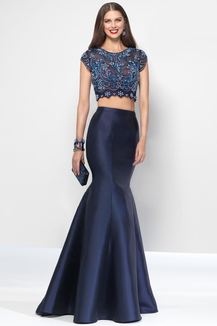 Alyce Paris - 6651 Two Piece Mikado Trumpet Dress