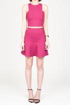Donna Mizani - Front Panel Crop Top In Berry