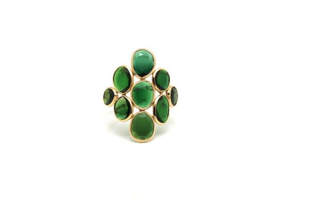 Tresor Collection - Gemstone Mosaico Ring In 18k Yellow Gold