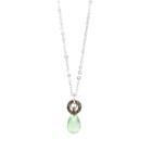 Mabel Chong - Green Amethyst Drop With Pave Diamond Halo-wholesale