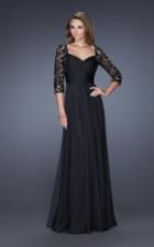La Femme - 19149 Classy Lace And Chiffon Evening Gown