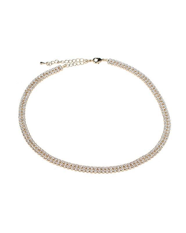 Cz By Kenneth Jay Lane - Double Row Collar Necklace