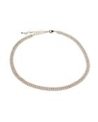 Cz By Kenneth Jay Lane - Double Row Collar Necklace