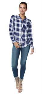 Model Citizen - Hunter Button Down White/ Cobalt