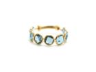 Tresor Collection - London Blue Topaz Stackable Ring Band In 18k Yellow Gold