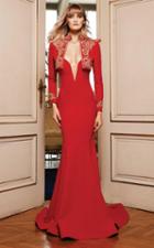 Mnm Couture - Embroidered Long Sleeve Mermaid Dress N0122