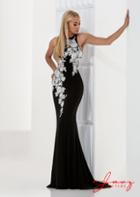 Jasz Couture - 5708 Dress In Black White