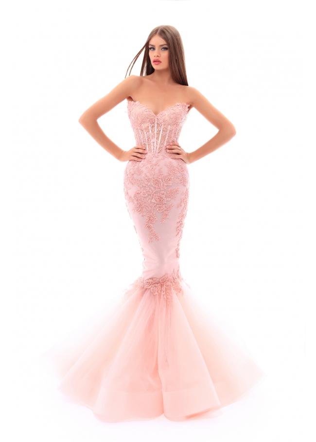 Tarik Ediz - 93494 Strapless Embellished Mermaid Gown