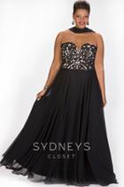 Sydney's Closet - Romantic Ornate Lace Strapless Sweetheart A-line Gown Sc7209