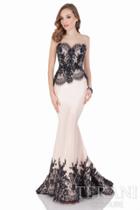 Terani Evening - Contrast Beaded Lace Mermaid Gown1622e1562