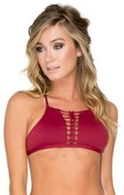 Aerin Rose Swimwear - Garnet Electra Top T405garn