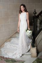Rachel Allan Bridal - Lace Embroidered Bateau Sheath Gown M602