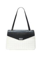 Mofe Handbags - City Girl Attache Work Bag Ivory/black / Genuine Leather