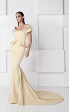 Saiid Kobeisy - Embroidered Peplum Mermaid Gown 2756