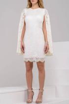 Jovani - 34071 Lacy Draped Jewel Neck Sheath Dress