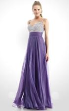 Colors Dress - 0601-1 Bejeweled V-neck Evening Gown