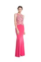 Aspeed - L1658 Embellished Mock Two Piece Fitted Prom Dress