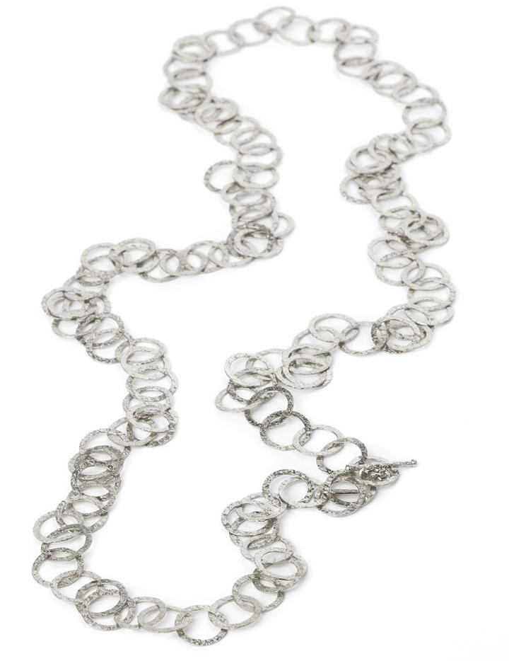 Nina Nguyen Jewelry - Moon Medium Silver Necklace Style 1