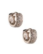 Cz By Kenneth Jay Lane - Pave Huggie Hoops