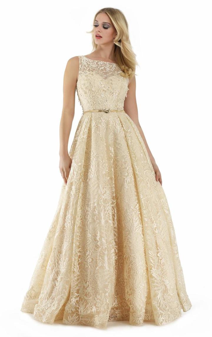 Morrell Maxie - 15904 Embellished Illusion Bateau Ballgown