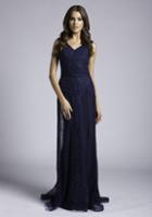 Lara Dresses - 33628 V-neck Beaded Sheath Gown