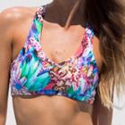Luli Fama - Lacefront Sports Bra In Multicolor (f509a05)