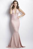 Baccio Couture - Katy Painted Rose Long Dress