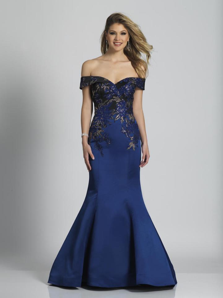 Dave & Johnny - A6181 Texture Off The Shoulder Mermaid Gown