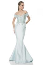 Terani Couture - 1611m0762a Off Shoulder Peplum Mermaid Gown