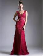 Cinderella Divine - Bead Embellished Lace Fitted Dress