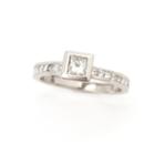 Ashley Schenkein Jewelry - Princess Diamond Engagement Ring