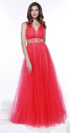 Nox Anabel - 3134 Sleeveless Ruched A-line Long Gown