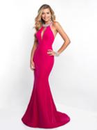 Blush - 11563 Fitted Crystal Embellished Gown