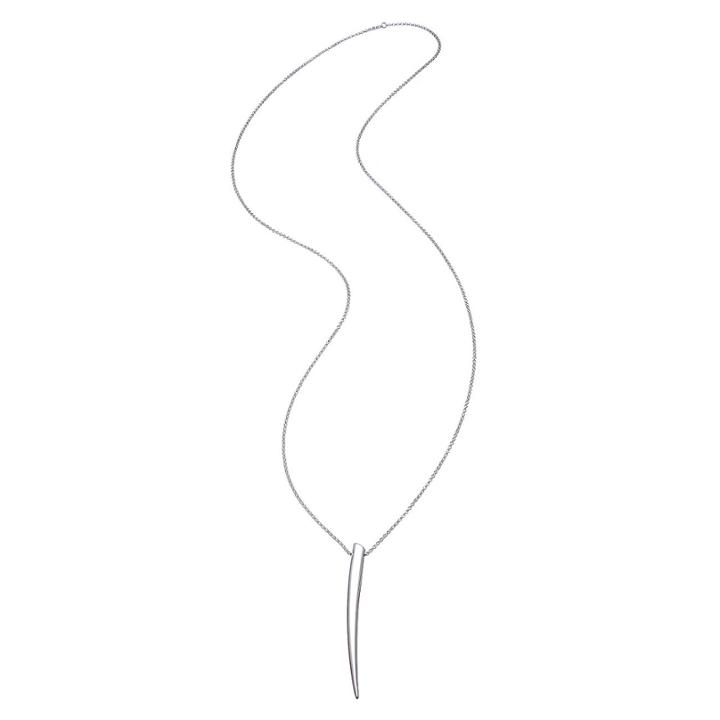 Heather Hawkins - Long Skinny Horn Necklace - White Gold