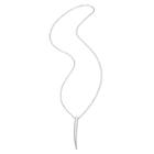 Heather Hawkins - Long Skinny Horn Necklace - White Gold