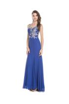 Aspeed - L1455 Sheer Sleeveless Embellished Evening Gown