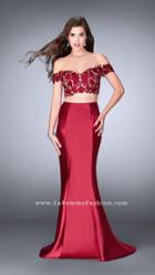 Gigi - Romantic Off-shoulder Embroidered Long Evening Gown 24413