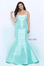 Blush Too - Strapless Beaded Mermaid Gown 11294w