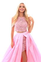 Tarik Ediz - 50299 Two Piece Sheath Dress With Overskirt