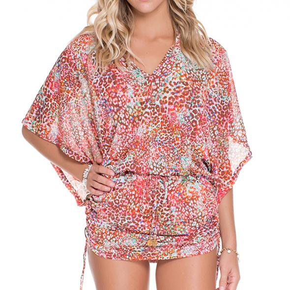 Luli Fama - Cabana V-neck Dress In Multicolor (l524976)