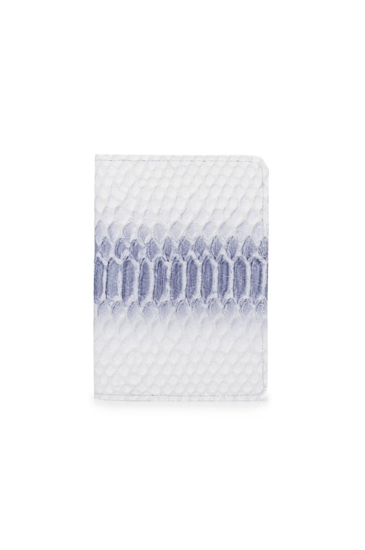 August Handbags - The Holyhead Passport Wallet In Sky Ombre Snake