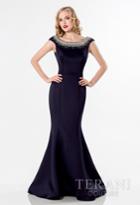Terani Evening - Dazzling Beaded Bateau Neck Polyester Fit And Flare Gown 1522e0528